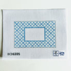 Blue Lattice Acrylic Purse Canvas - KC Needlepoint