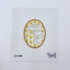 The Dachshund Flower Cameo Canvas - KC Needlepoint