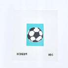 Single Soccer Bag Tag Canvas - KC Needlepoint
