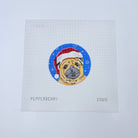 Pug Santa Ornament Canvas - KC Needlepoint