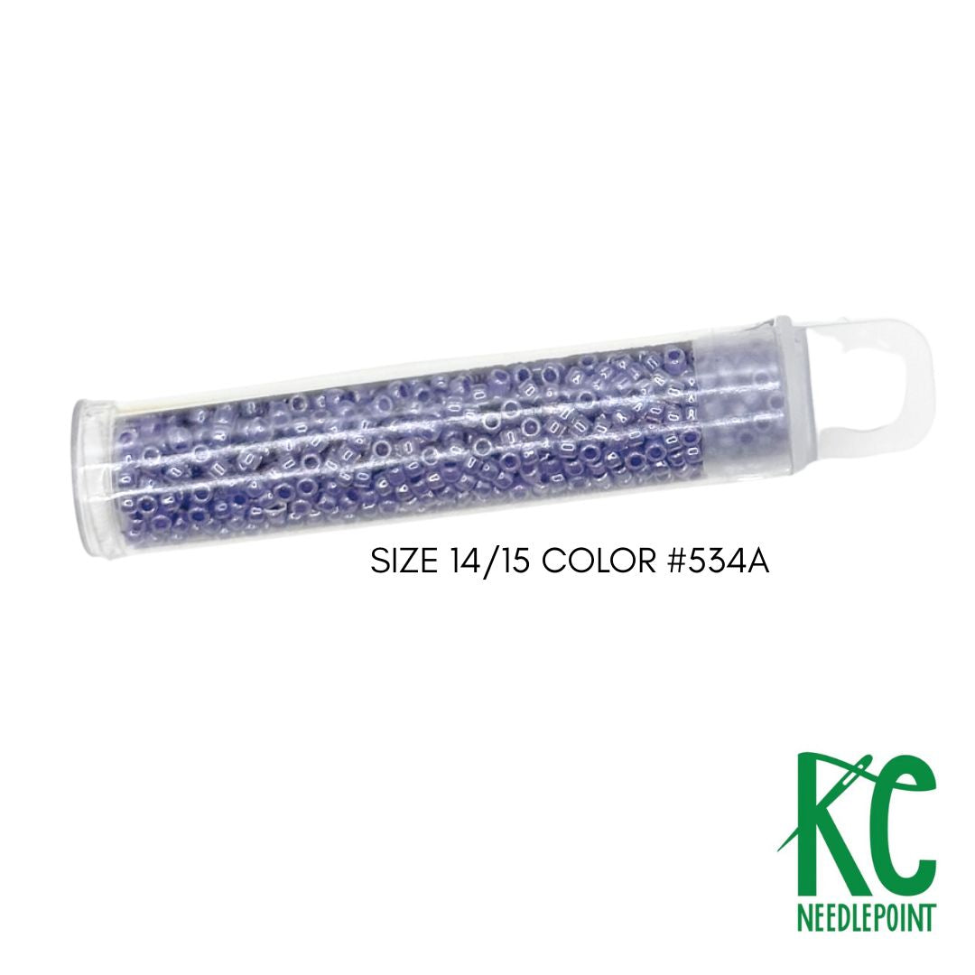 Size 14/15 Seed Beads 534A Lilac - KC Needlepoint