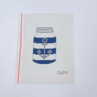 Anchor and Stripes Mason Jar Canvas - KC Needlepoint