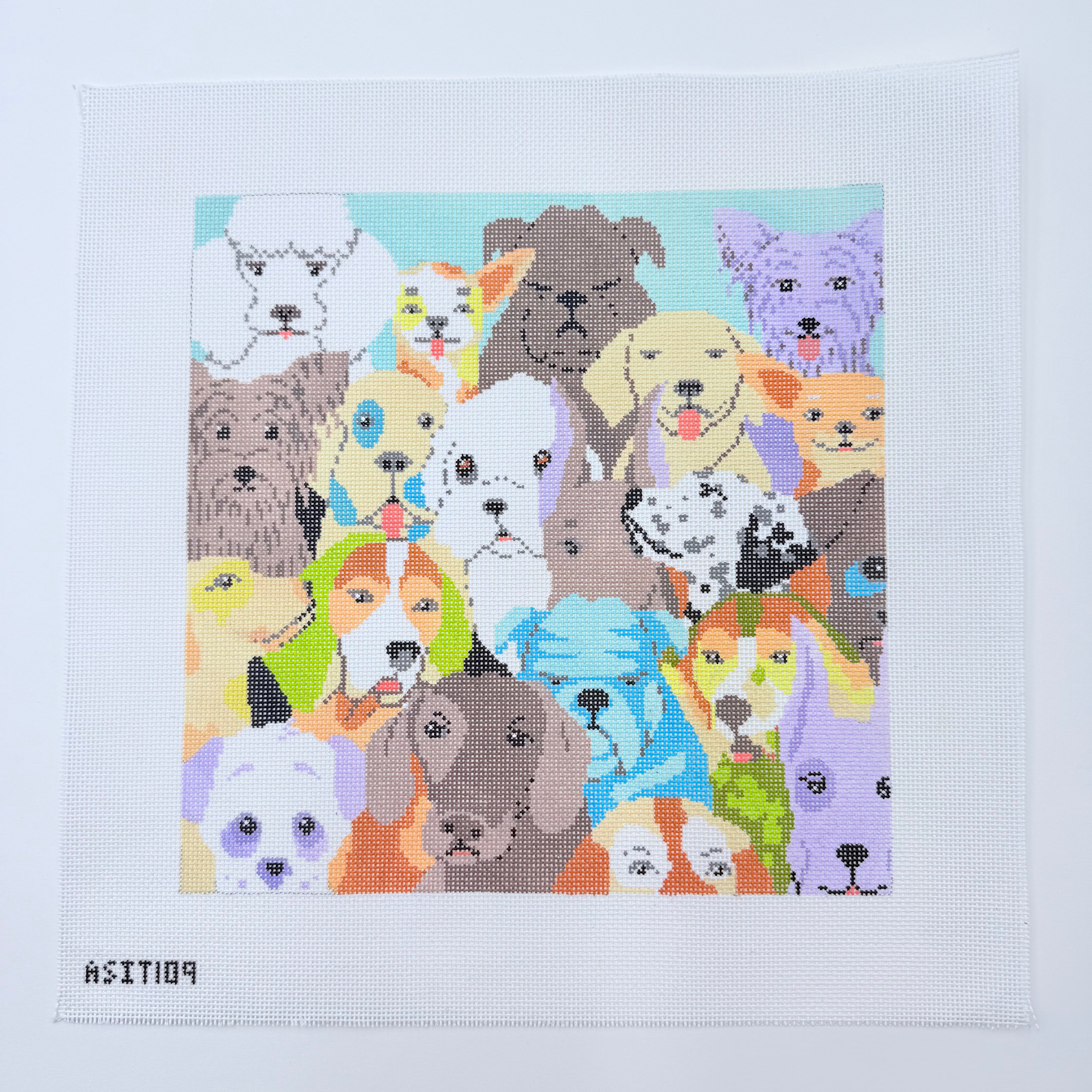 Many Dogs Canvas - KC Needlepoint