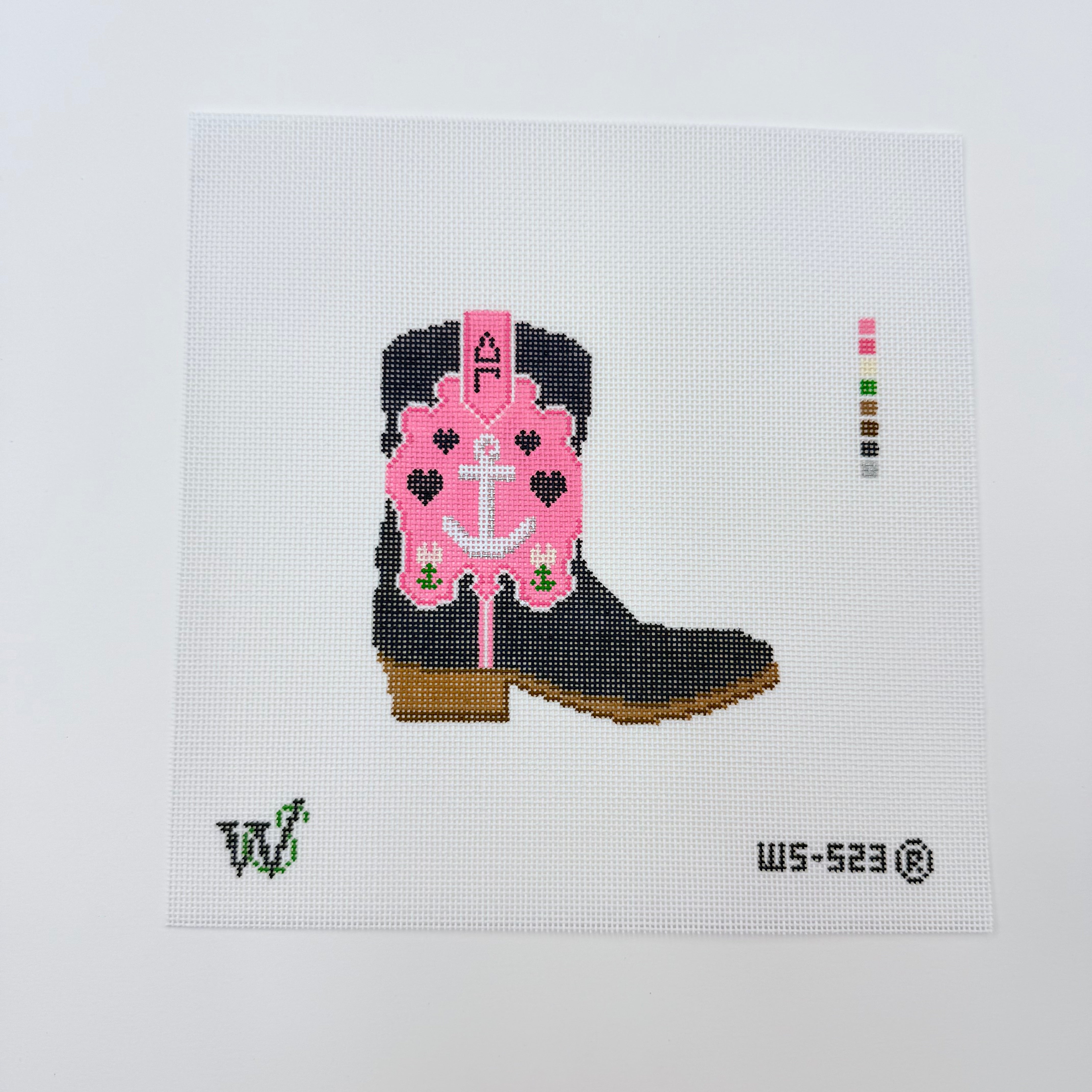 Delta Gamma Boot Canvas - KC Needlepoint