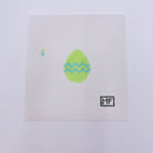 Green with Blue Squiggle Egg Mini Canvas - KC Needlepoint