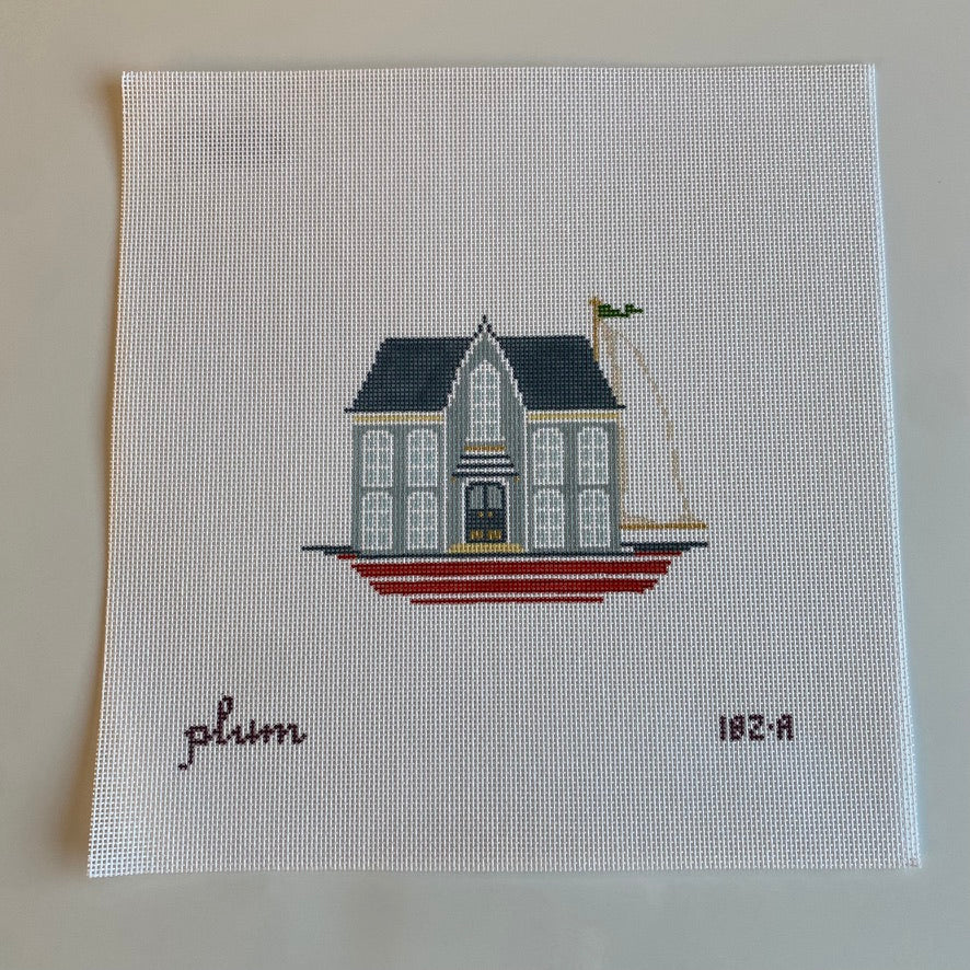 American Gothic House Boat Canvas - KC Needlepoint