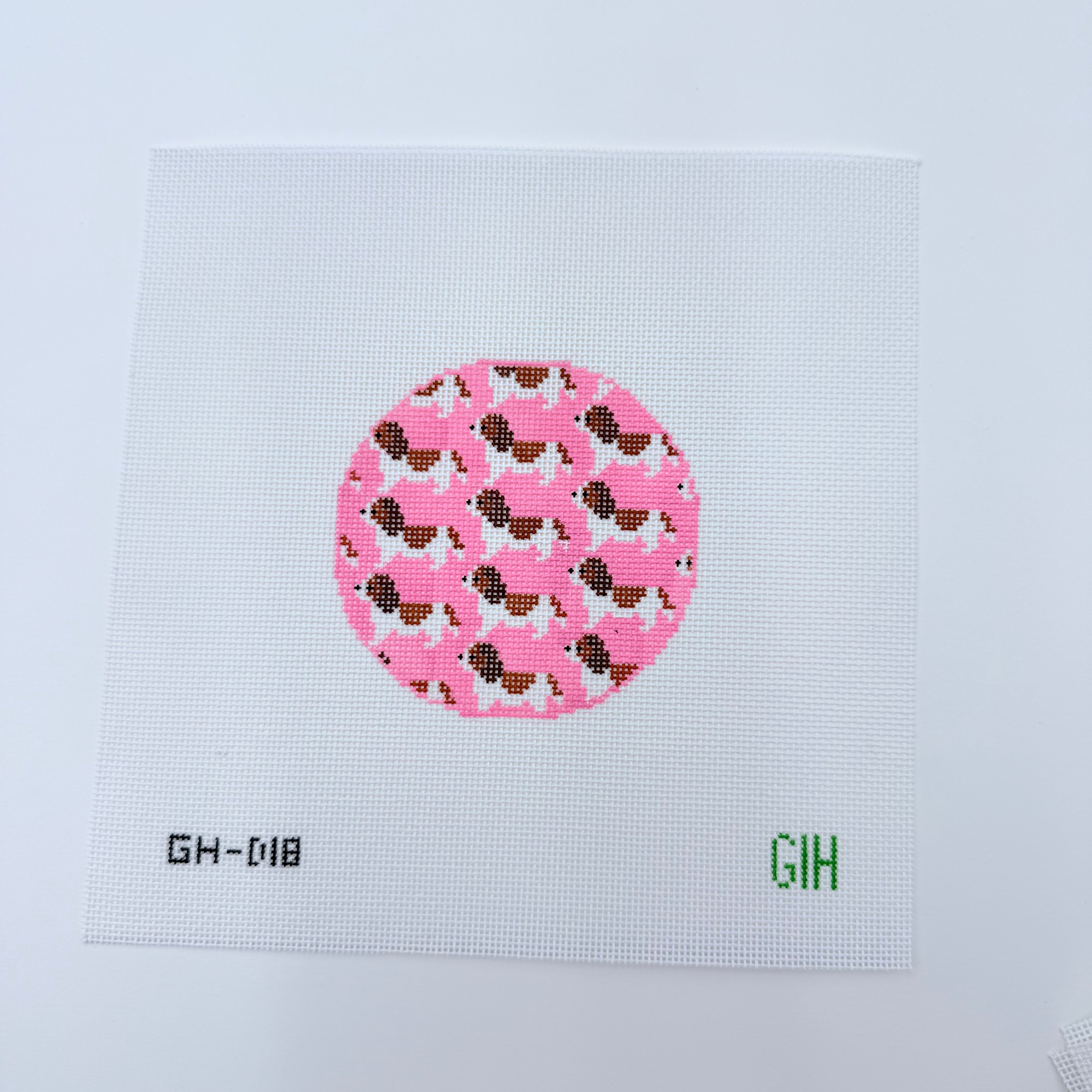 Cavalier King Charles Round Canvas - KC Needlepoint