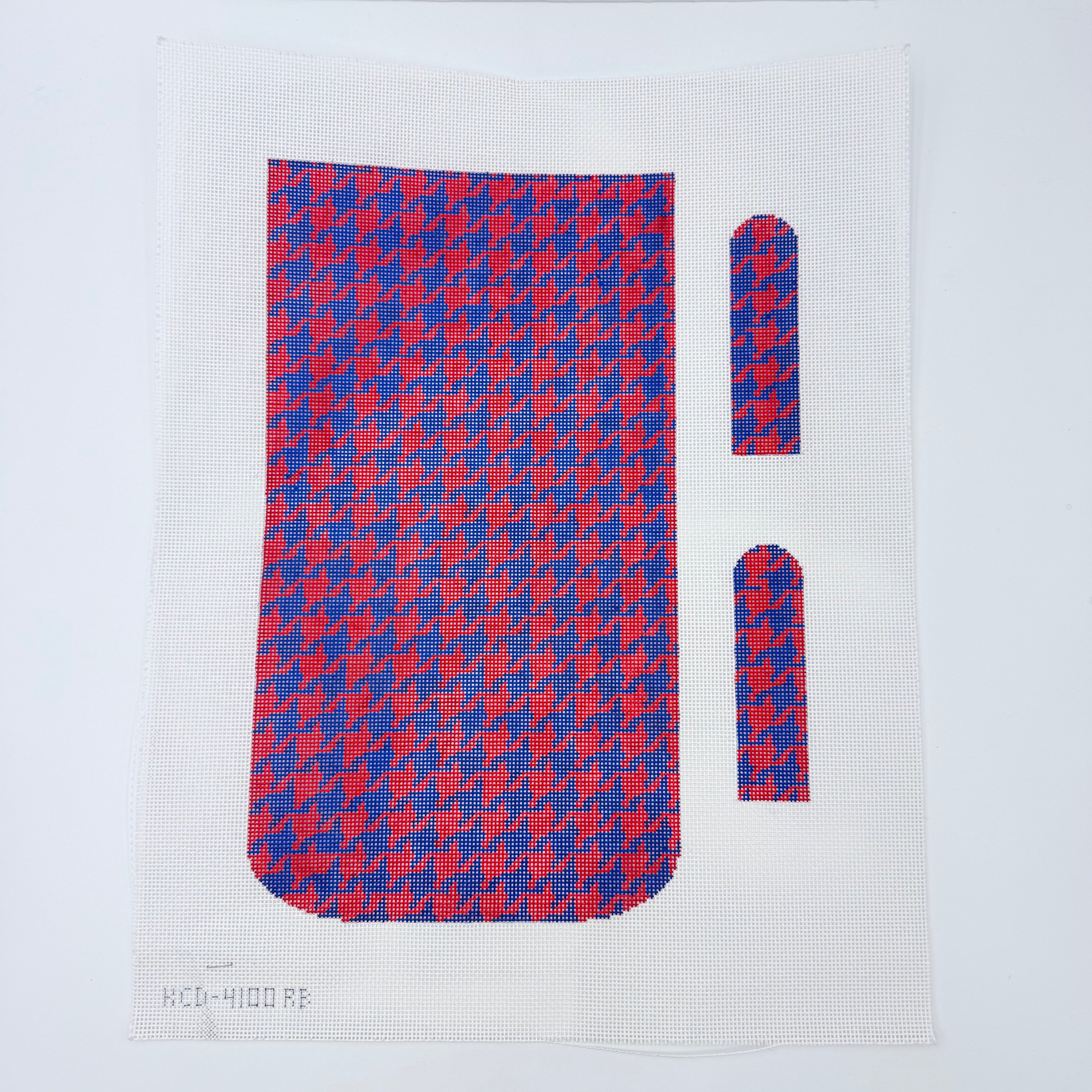 Marianne Houndstooth Clutch Canvas - KC Needlepoint