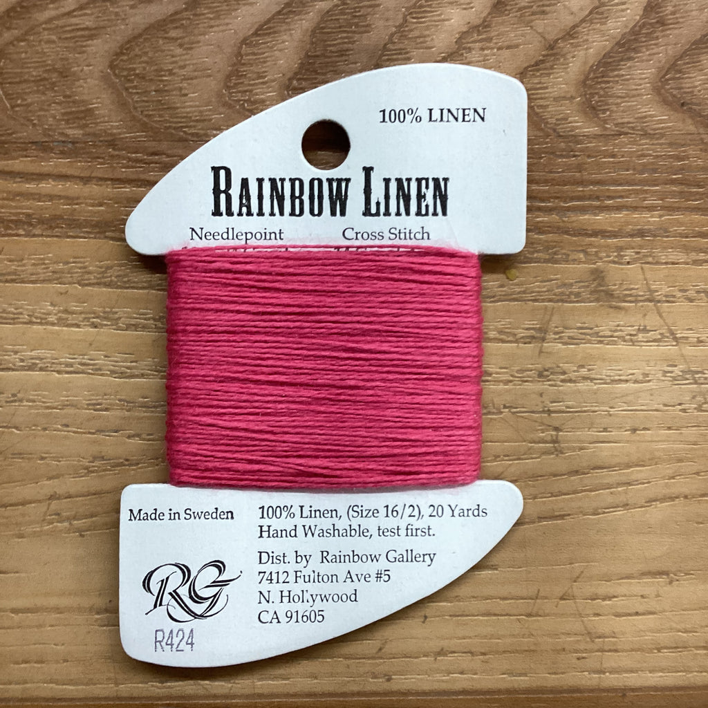 Rainbow Linen R424 Hot Pink DISCONTINUED - KC Needlepoint