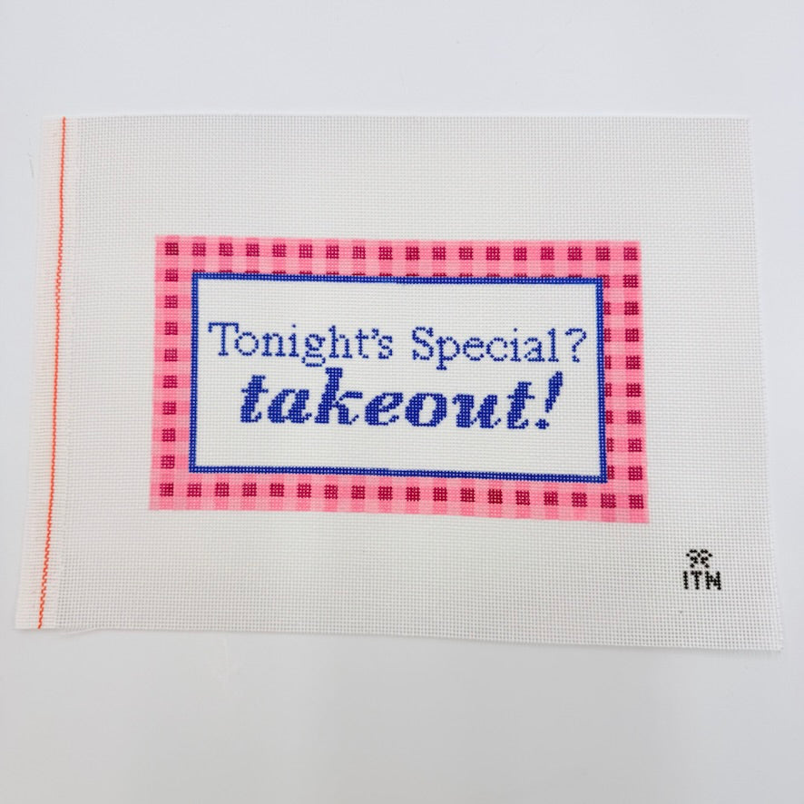 Tonight's Special? Takeout! Canvas - KC Needlepoint