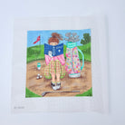 Stitching Girl Golf Needlepoint Canvas - KC Needlepoint
