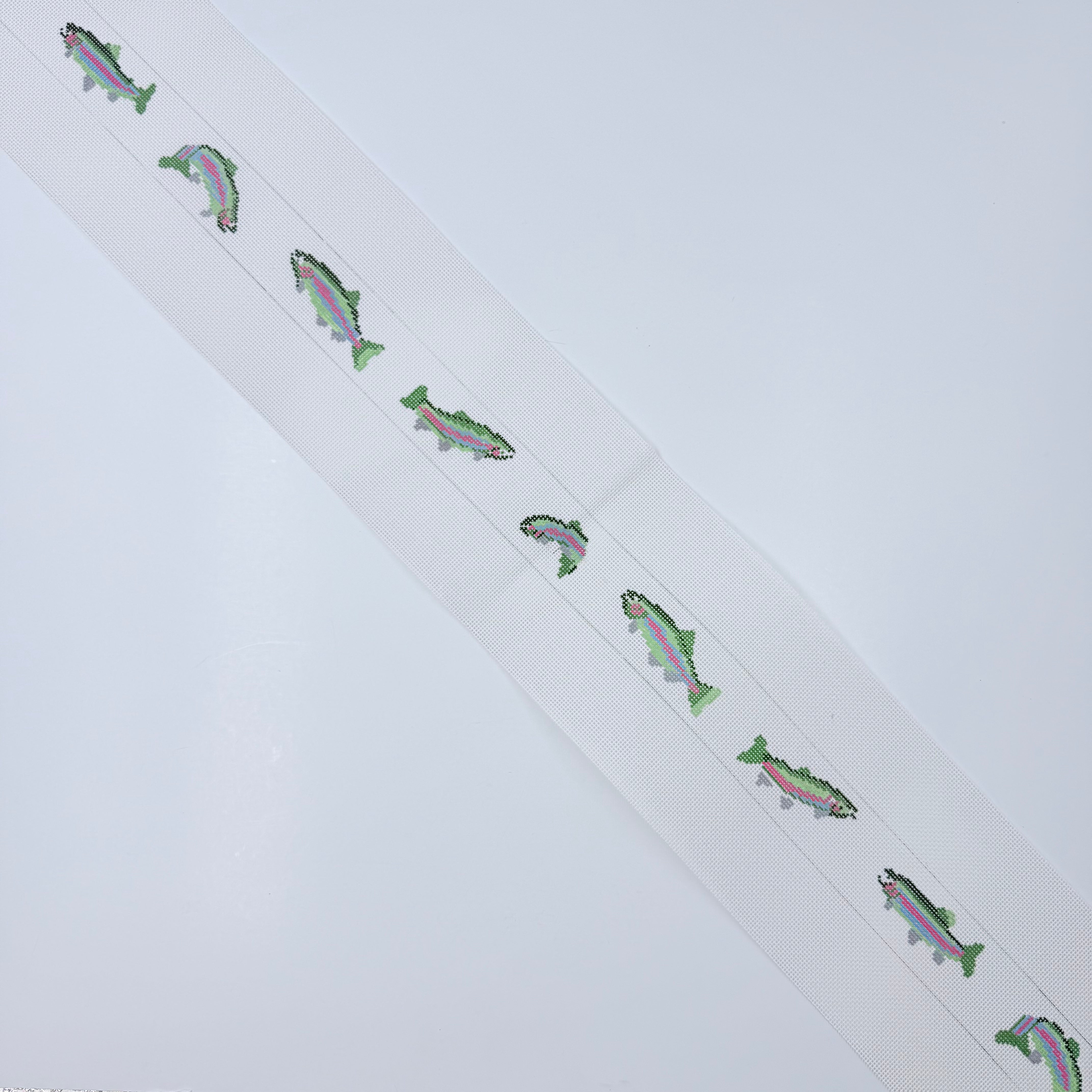 Rainbow Trout Belt Canvas - KC Needlepoint