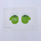 Green First Christmas Mittens Canvas - KC Needlepoint