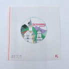 Germany Travel Round Canvas - KC Needlepoint
