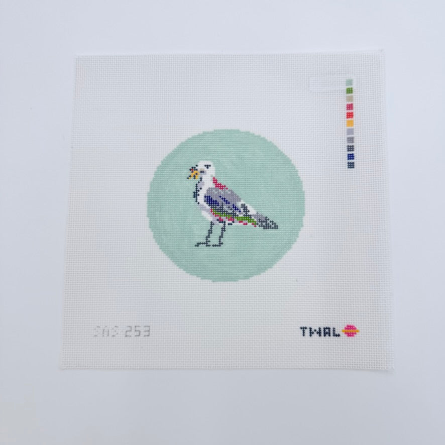 Seagull Round Canvas - KC Needlepoint