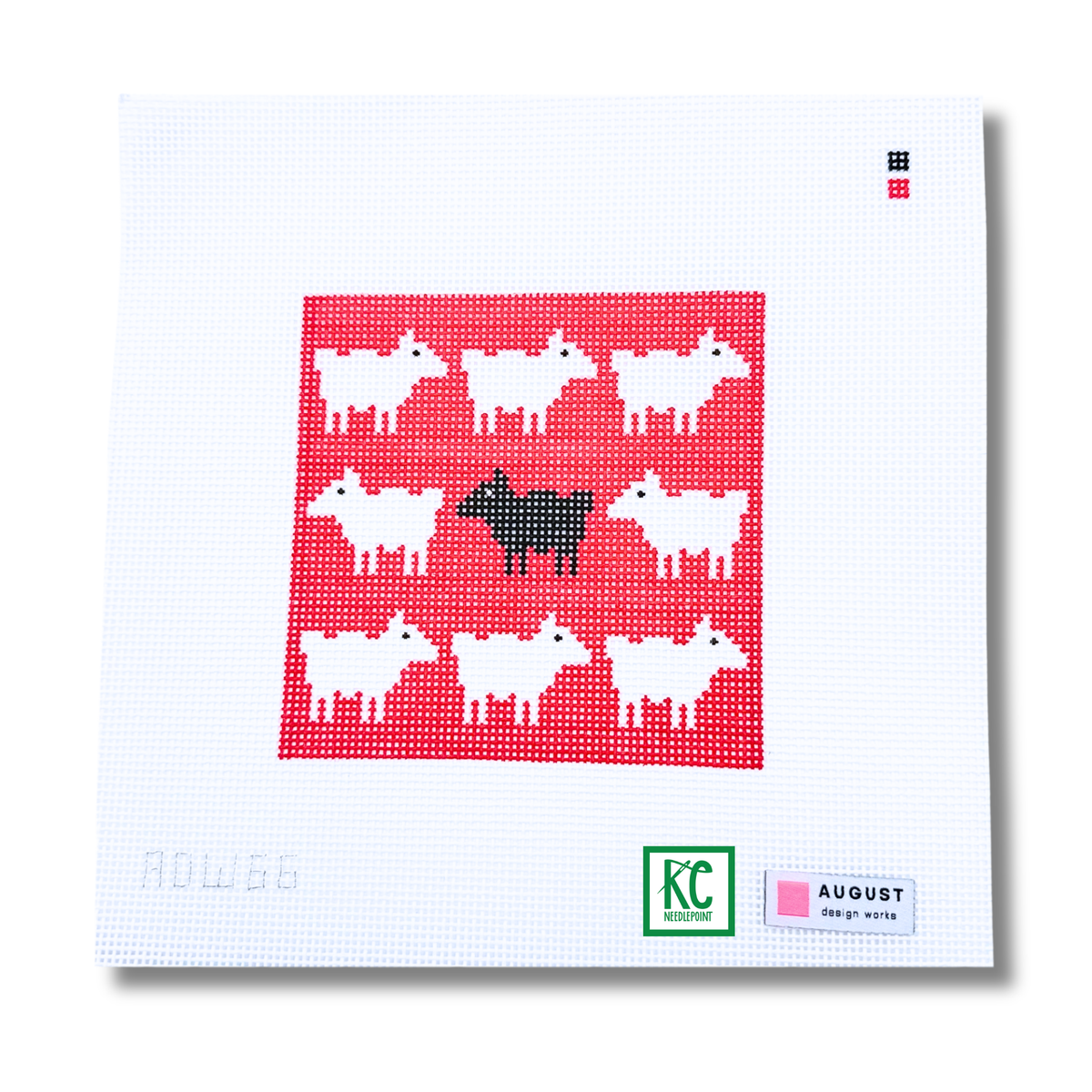 Diana Black Sheep Canvas - KC Needlepoint