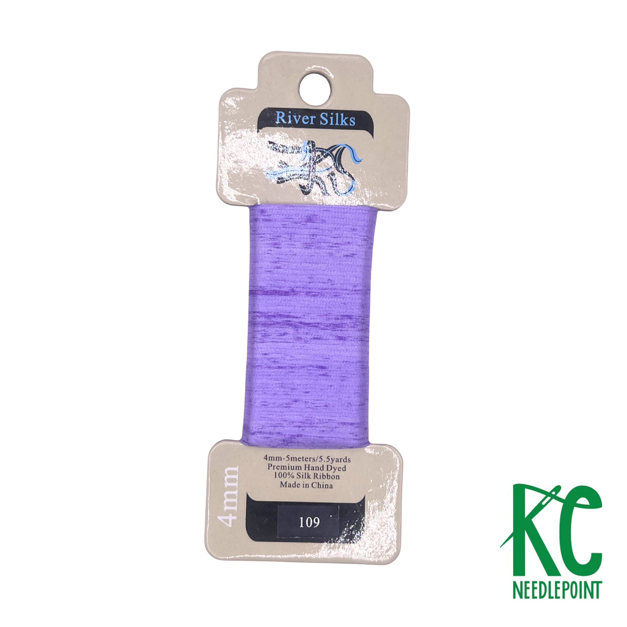 Silk Ribbon 4mm 109 Overdyed Viola - KC Needlepoint
