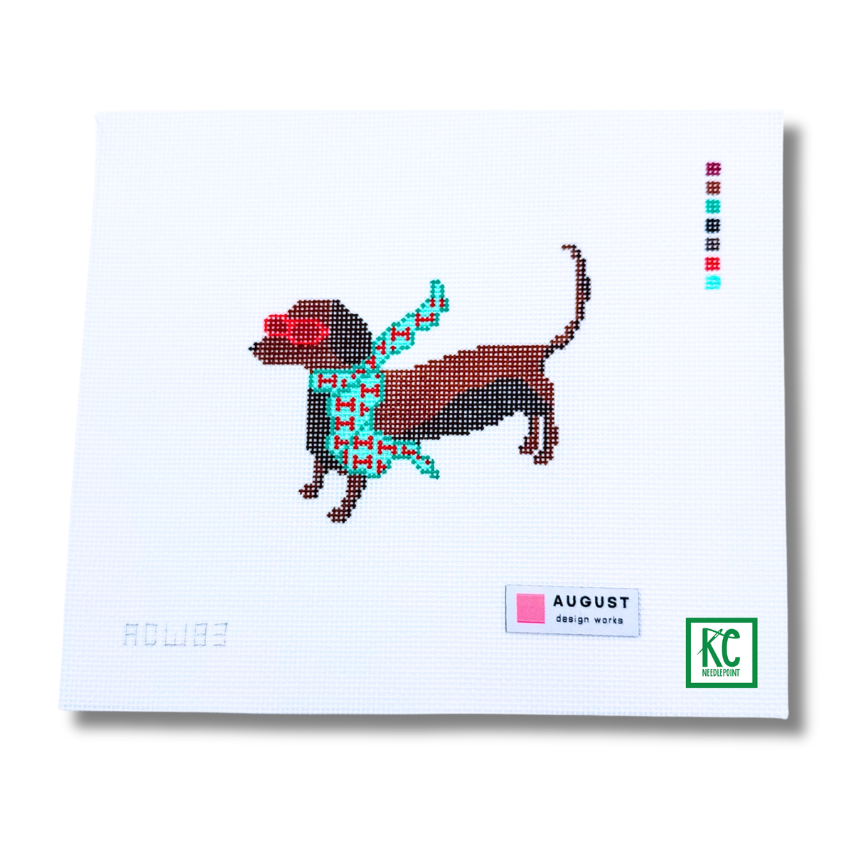 Bougie Dachshund Canvas - KC Needlepoint