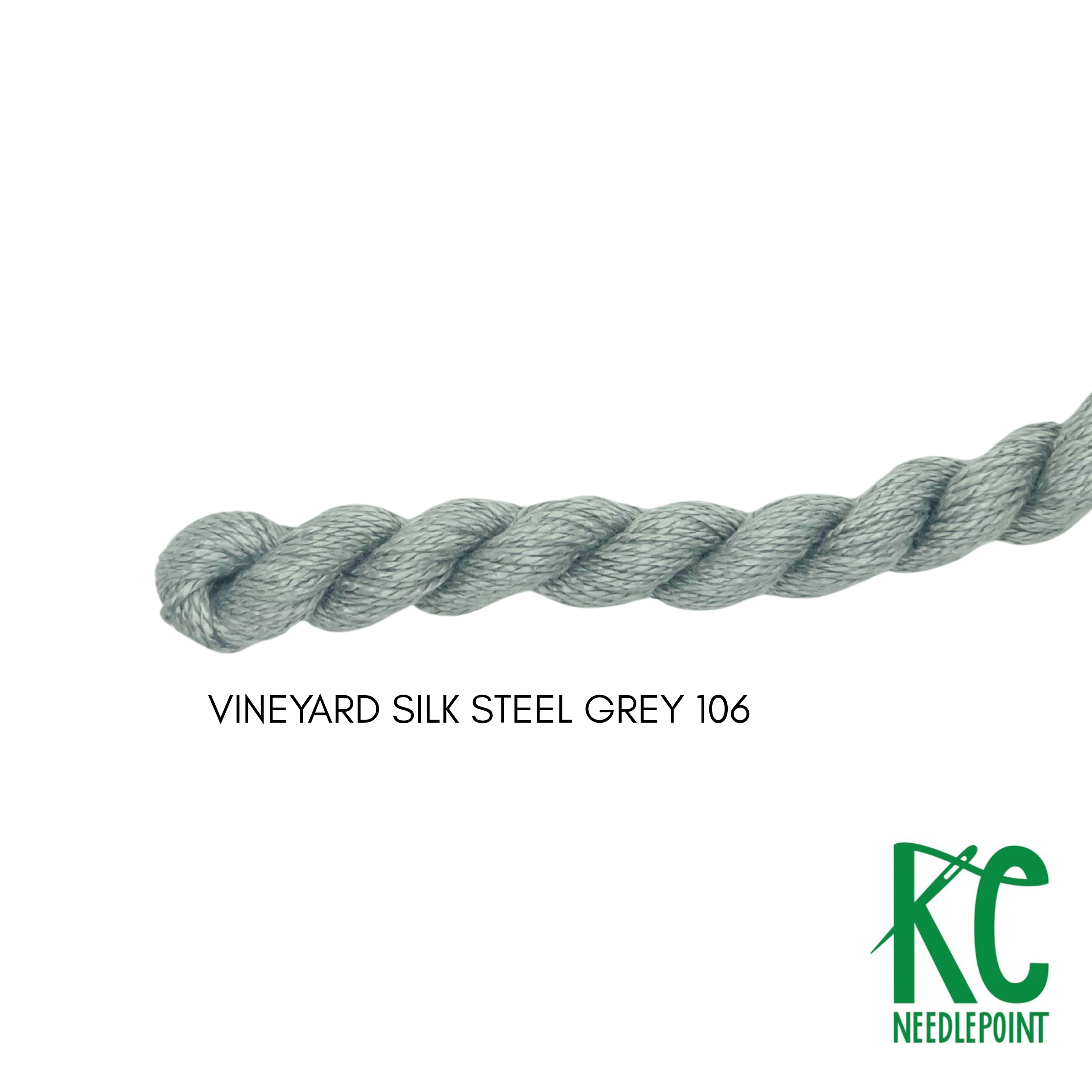 Vineyard Silk Skein C106 Steel Grey - KC Needlepoint