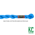 DMC 3 Pearl Cotton 995 Dark Electric Blue - KC Needlepoint
