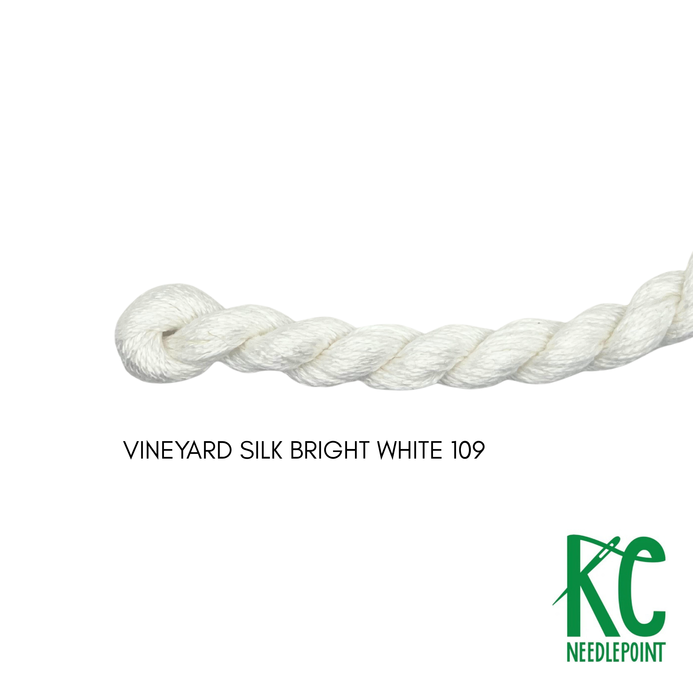 Vineyard Silk Skein C109 Bright White - KC Needlepoint