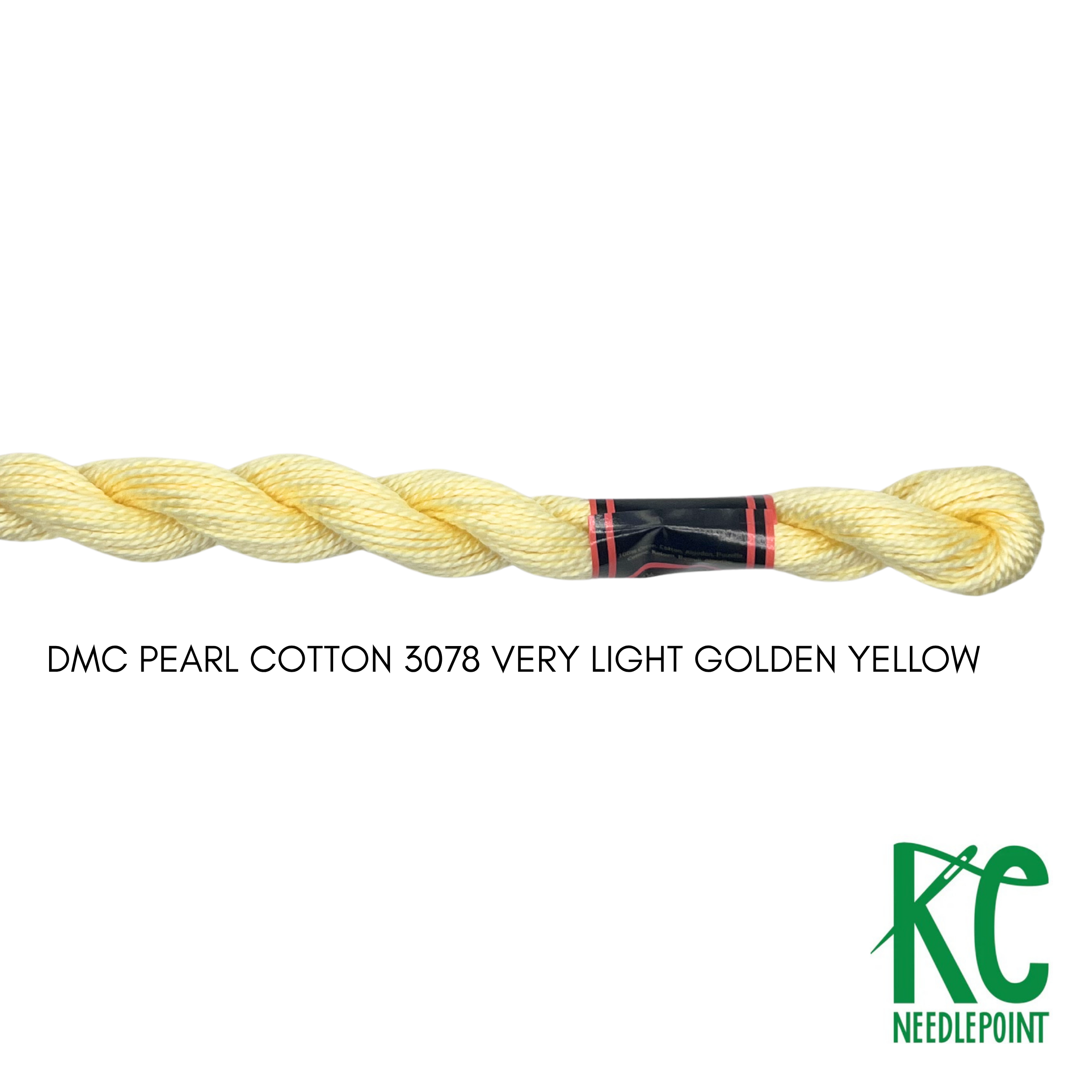 DMC 5 Pearl Cotton 3078 Very Light Golden Yellow - KC Needlepoint