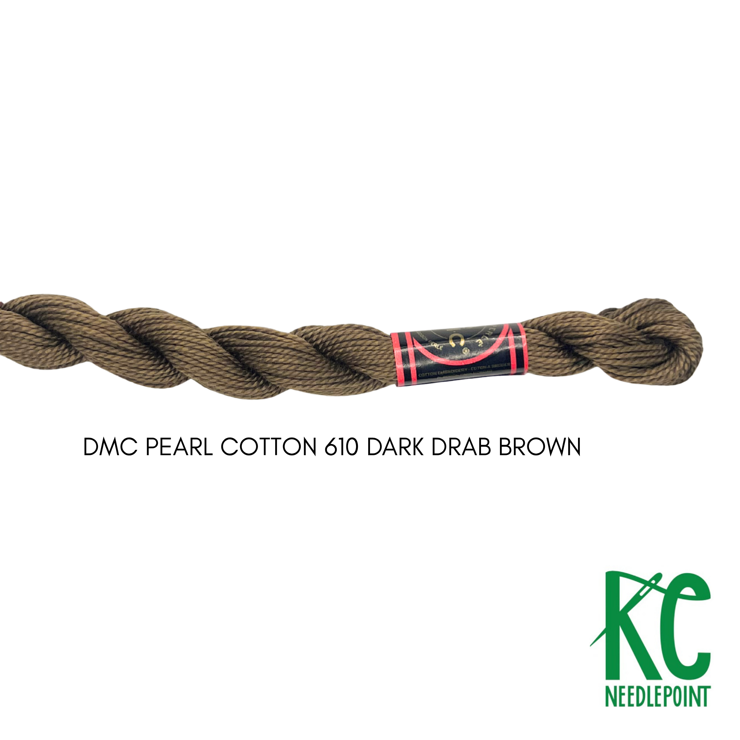 DMC 3 Pearl Cotton 610 Dark Drab Brown - KC Needlepoint
