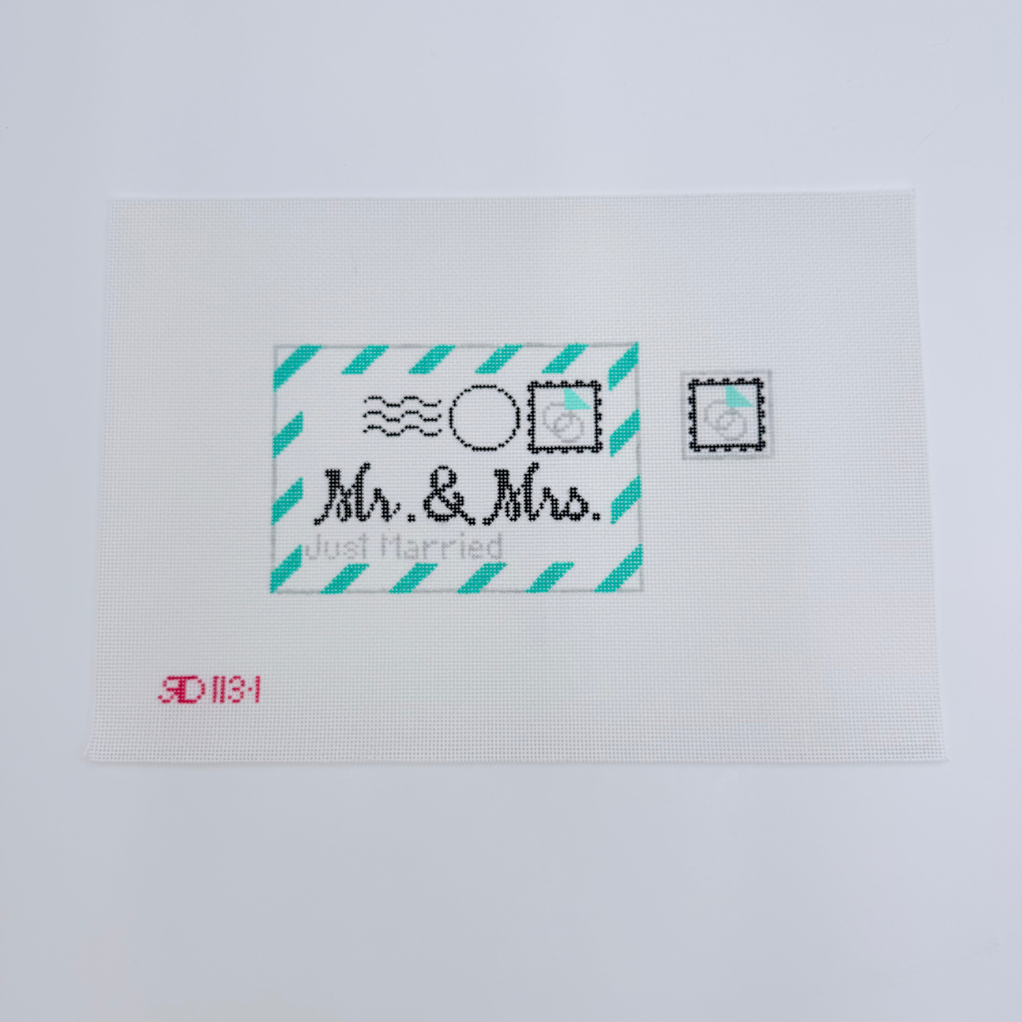 Mr. & Mrs. Letter Canvas - KC Needlepoint