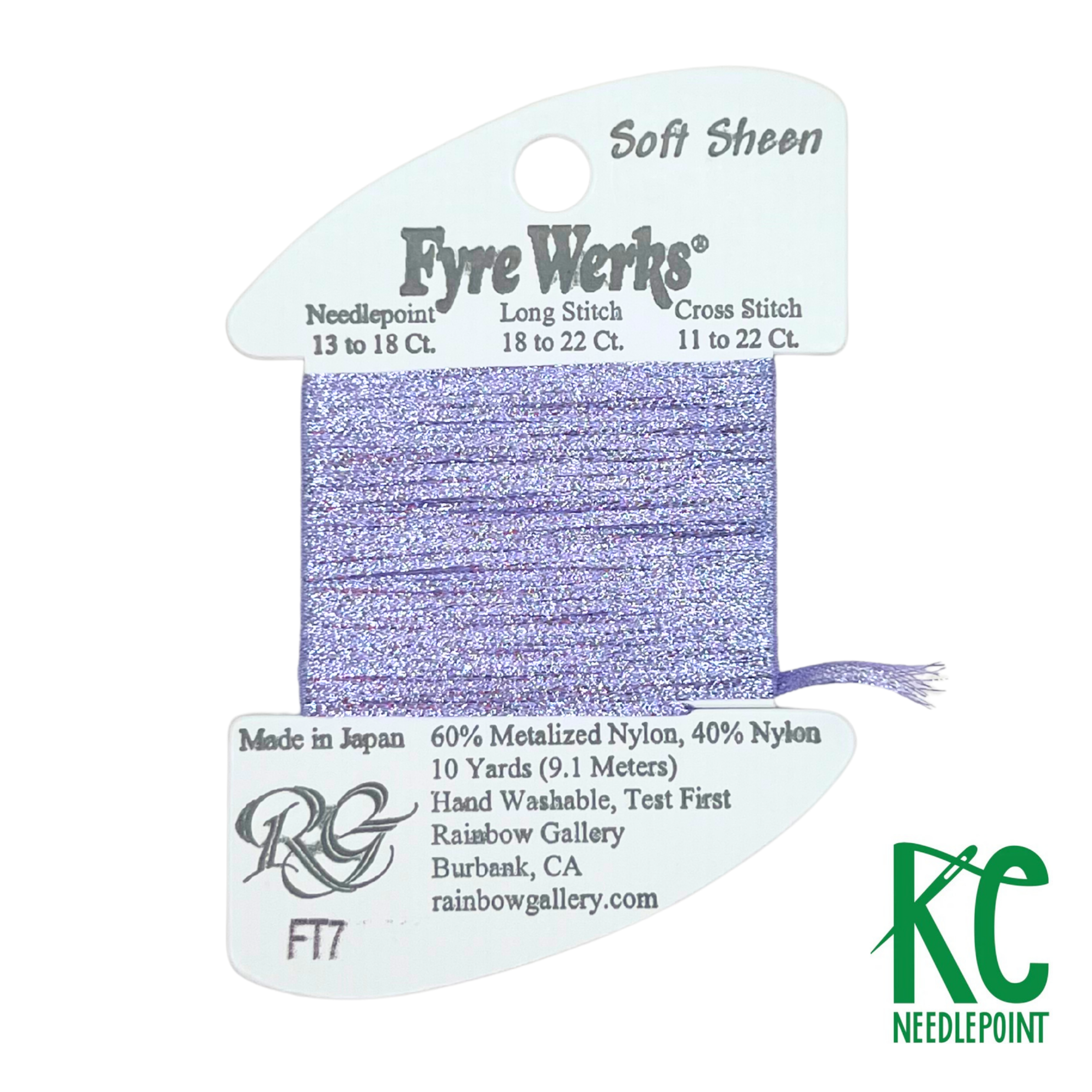 Fyre Werks Soft Sheen FT7 Lavender - KC Needlepoint