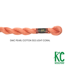 DMC 3 Pearl Cotton 352 Light Coral - KC Needlepoint