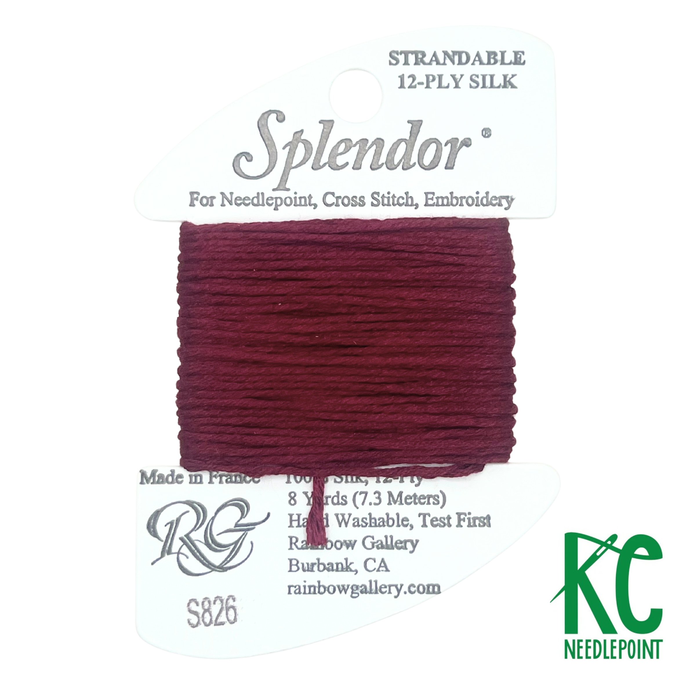 Splendor S826 Burgundy - KC Needlepoint