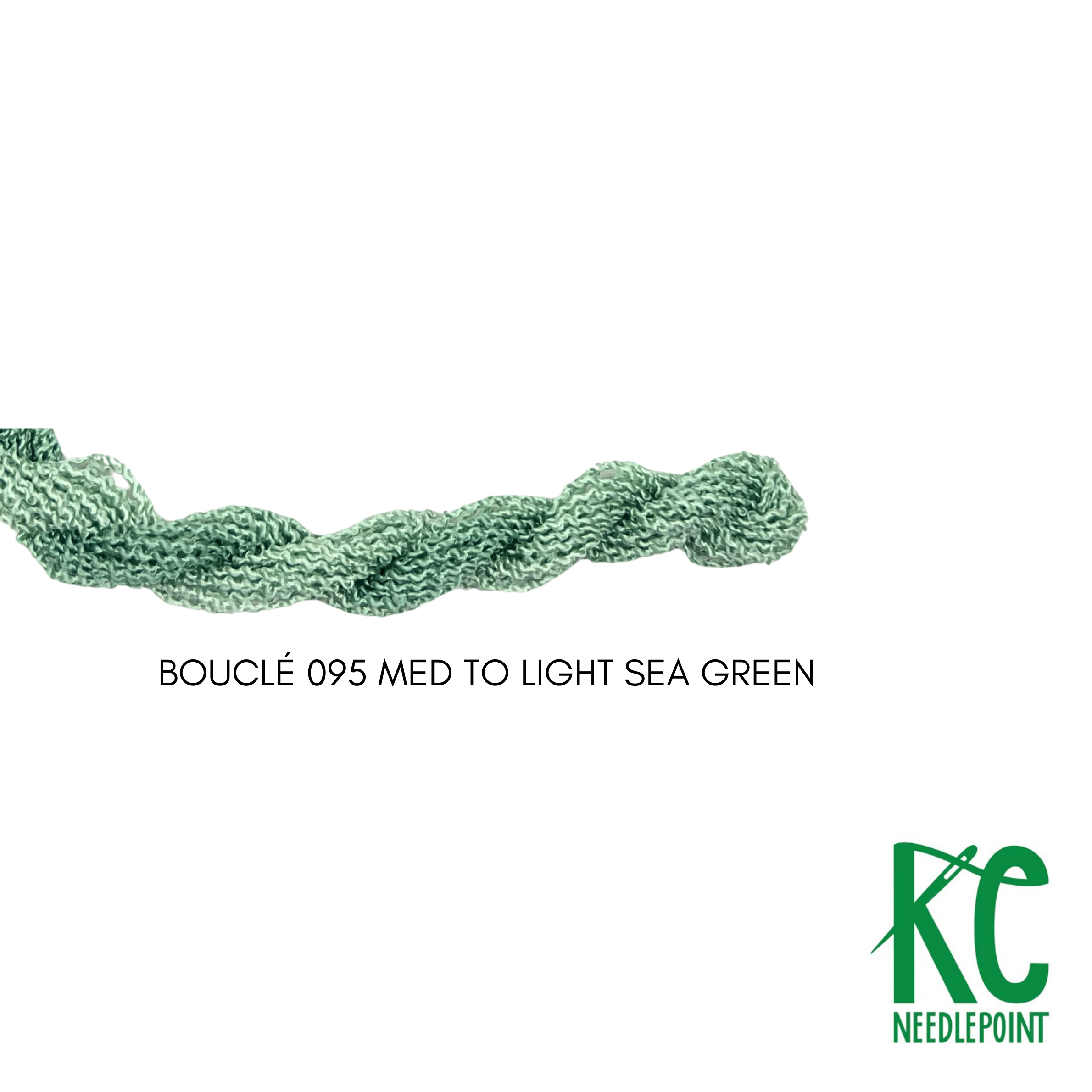 Bouclé 095 Med to Lt Sea Green - KC Needlepoint