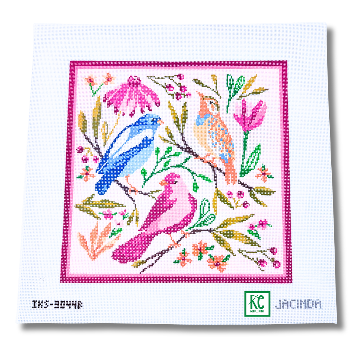 Springtime Birds Canvas - KC Needlepoint