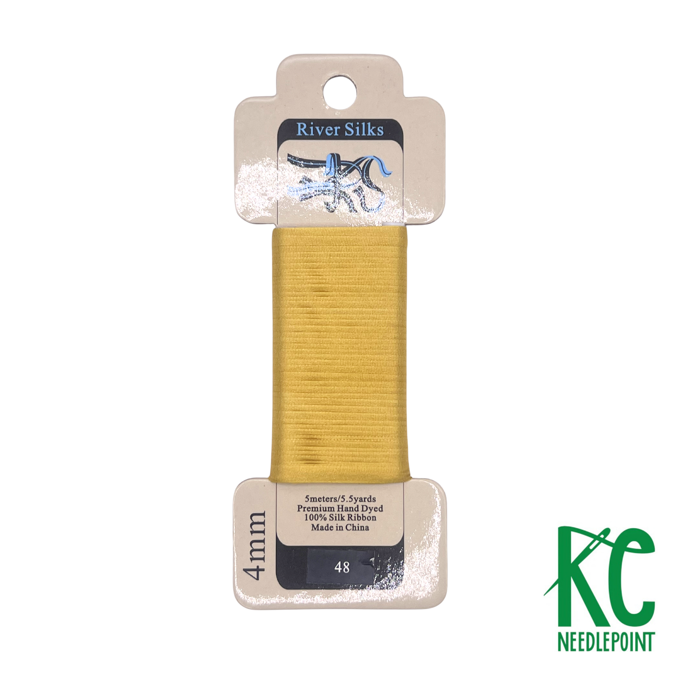 Silk Ribbon 4mm 048 Yolk Yellow - KC Needlepoint