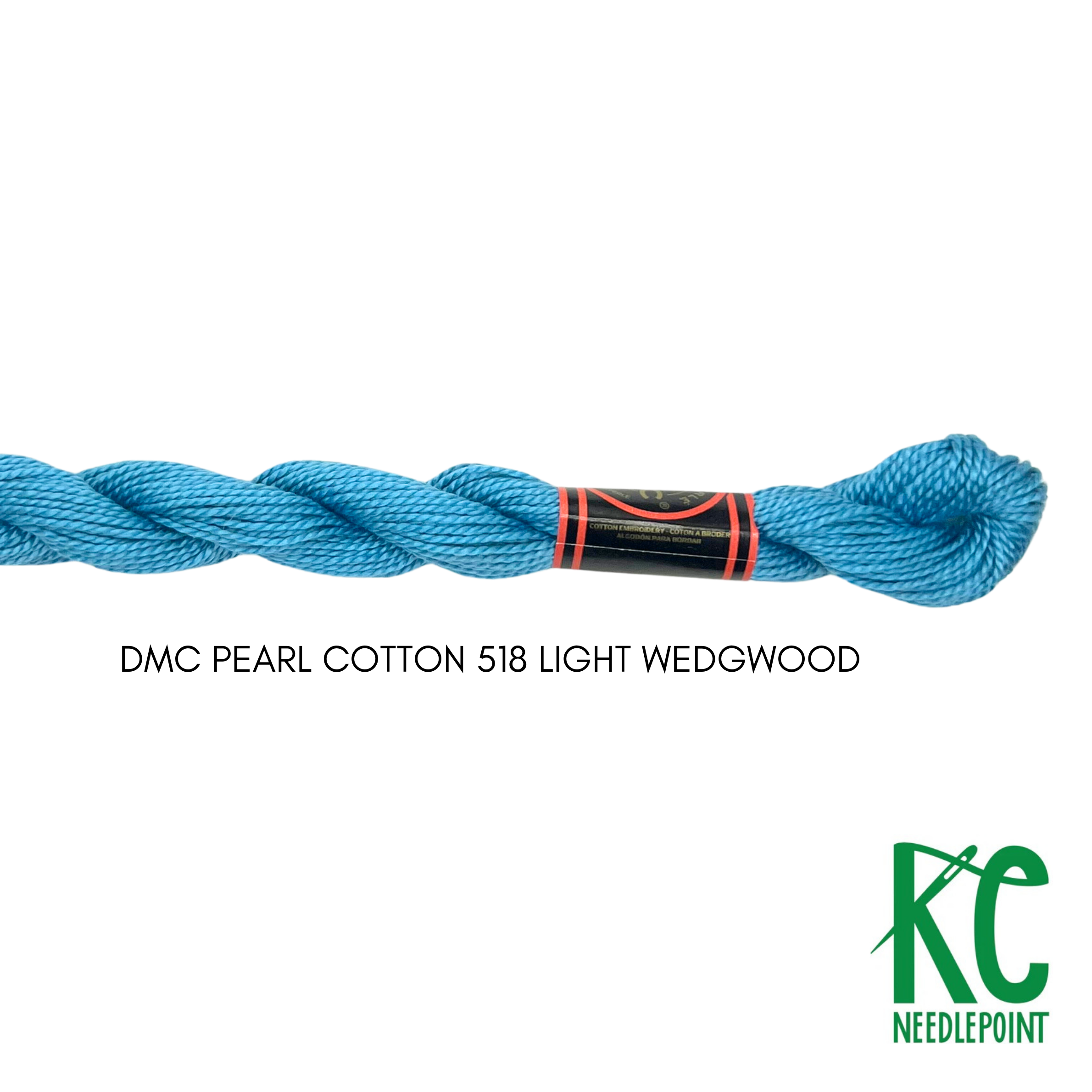 DMC 5 Pearl Cotton 518 Light Wedgwood - KC Needlepoint