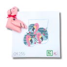 Flamingo Lights with Flamingo Mini Sock Canvas - KC Needlepoint