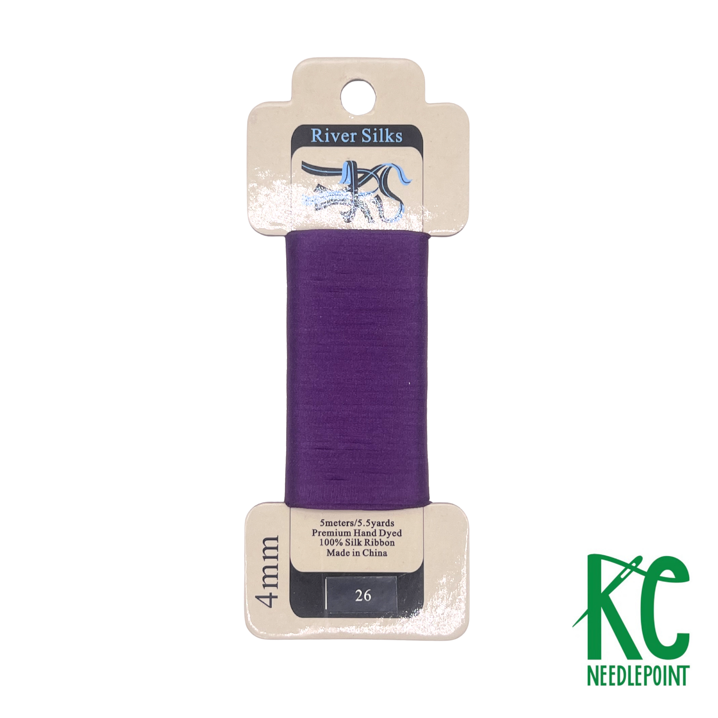 Silk Ribbon 4mm 026 Imperial Purple - KC Needlepoint