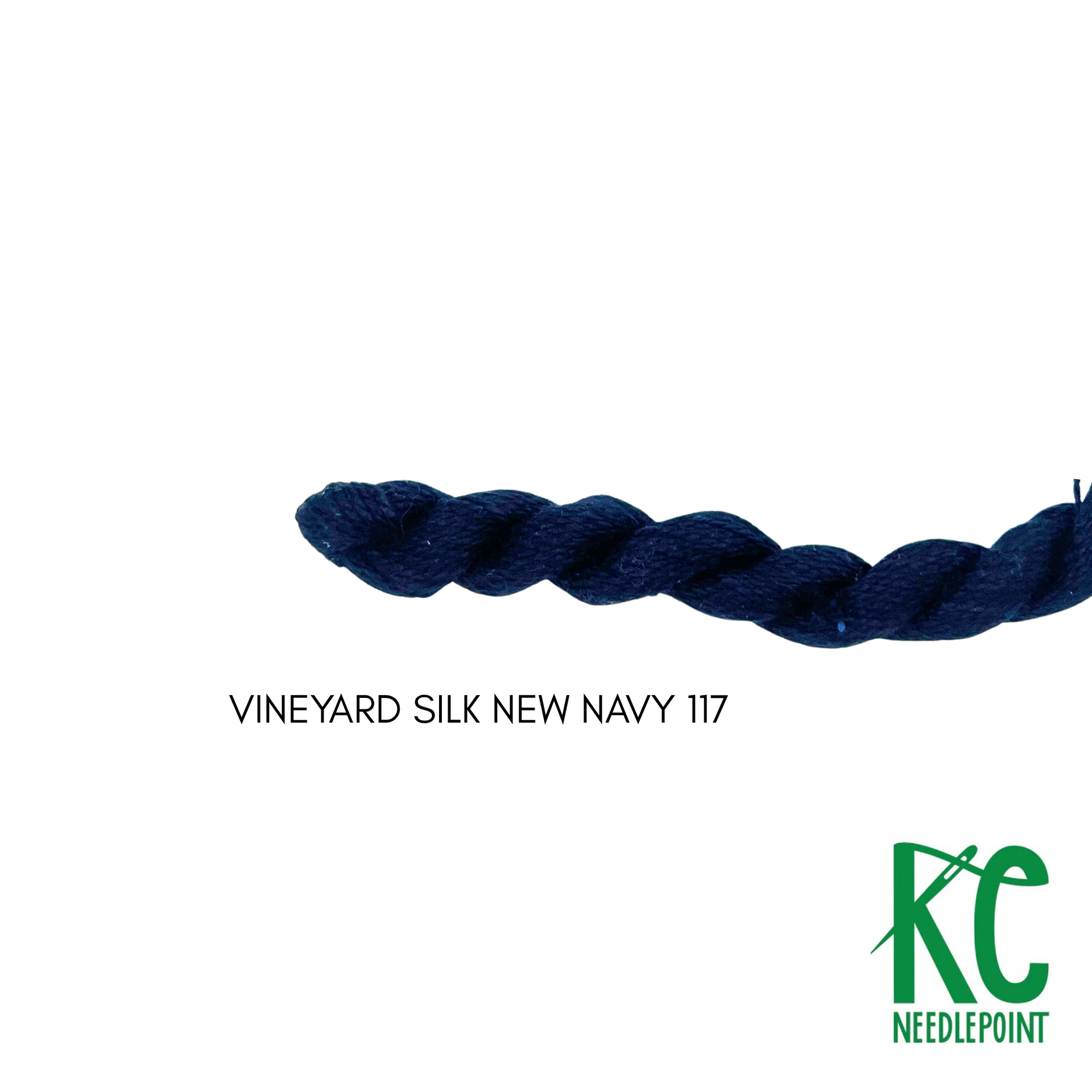 wind abd sea SILK_BLEND KNIT / NAVY × M Vineyard Silk Skein C117 New Navy – KC Needlepoint