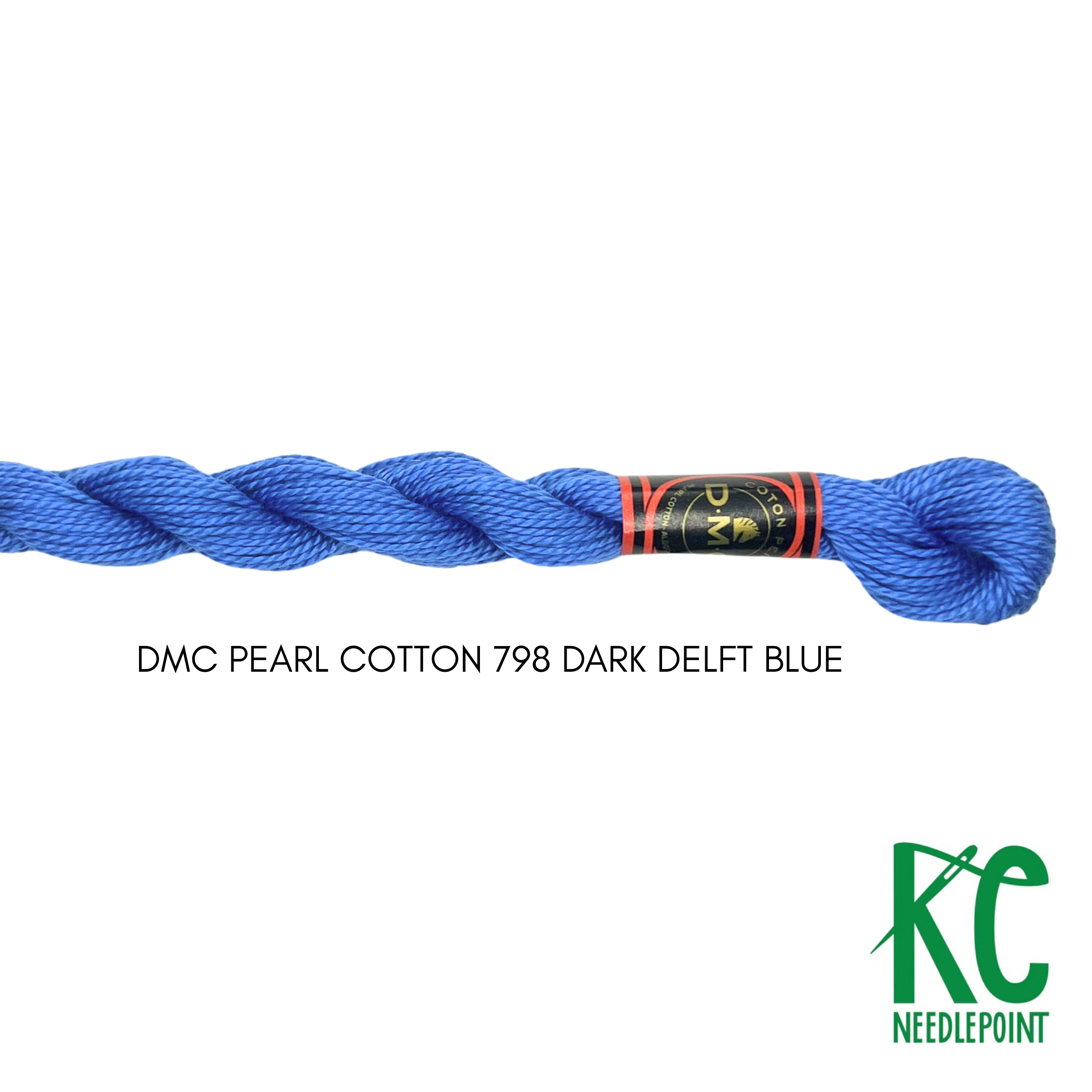 DMC 3 Pearl Cotton 798 Dark Delft Blue - KC Needlepoint