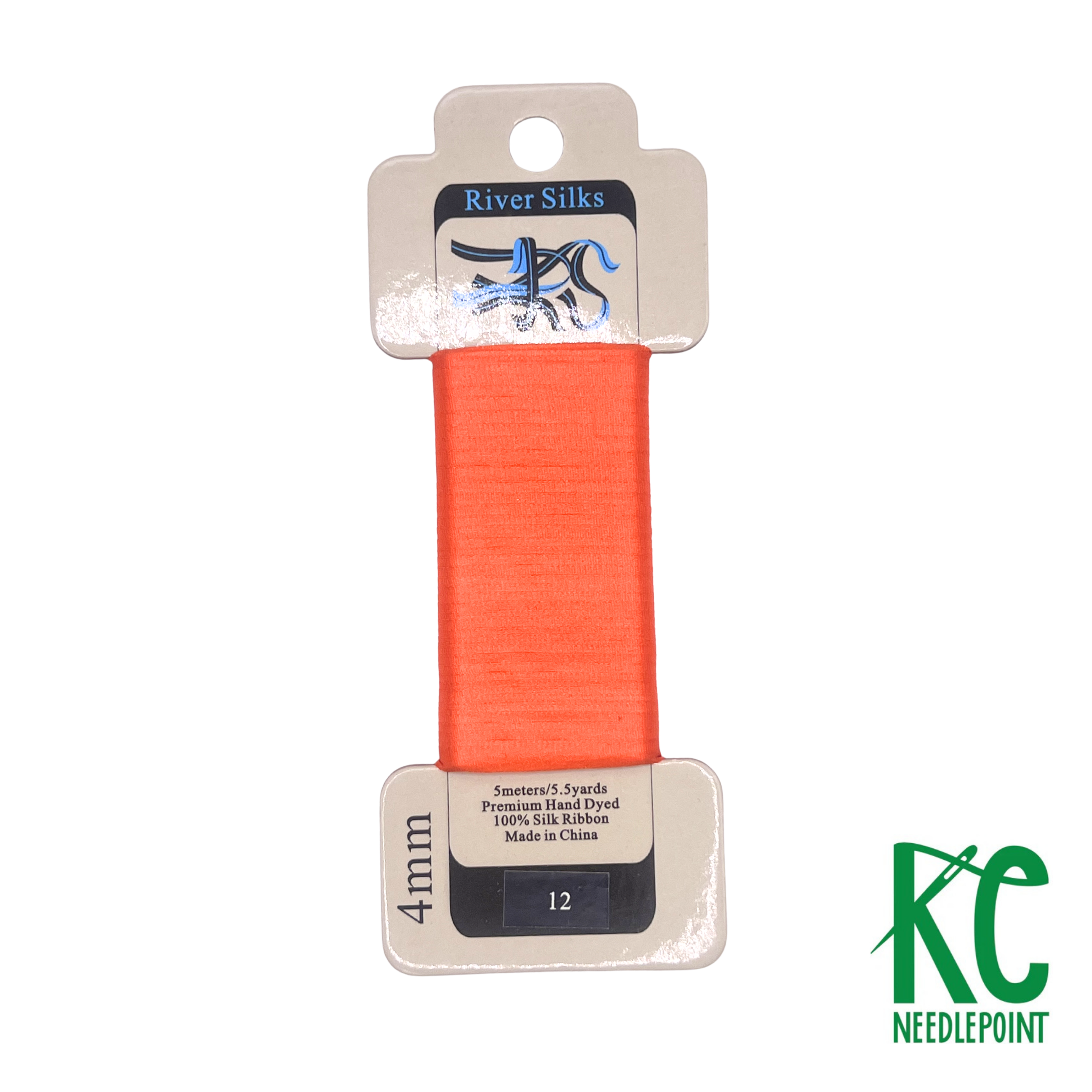 Silk Ribbon 4mm 012 Flame - KC Needlepoint