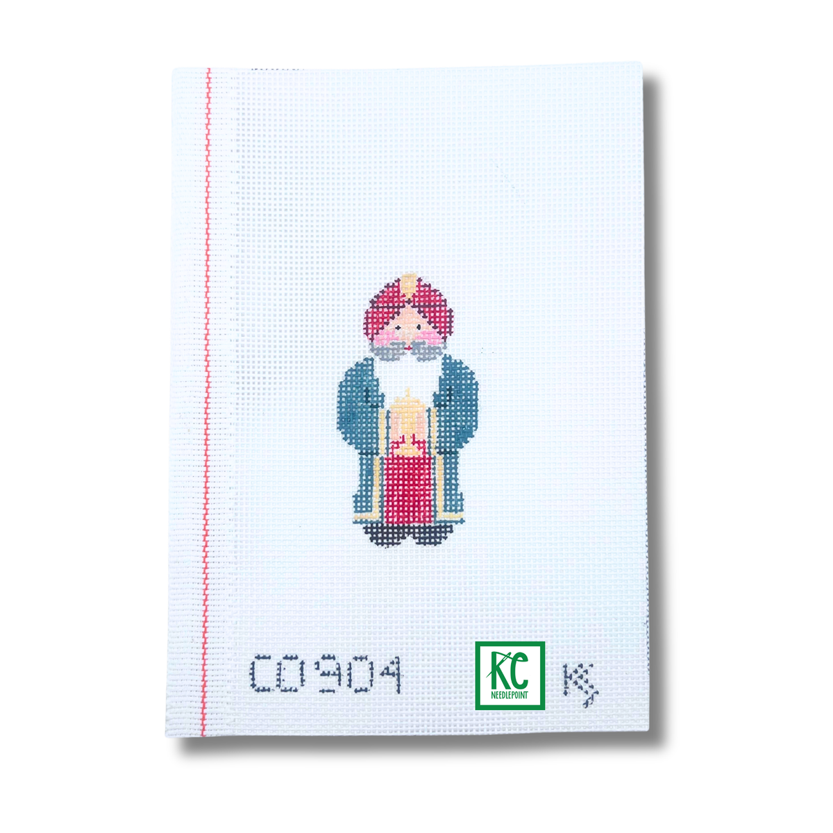 Tiny Nativity - First Wise Man Canvas - KC Needlepoint