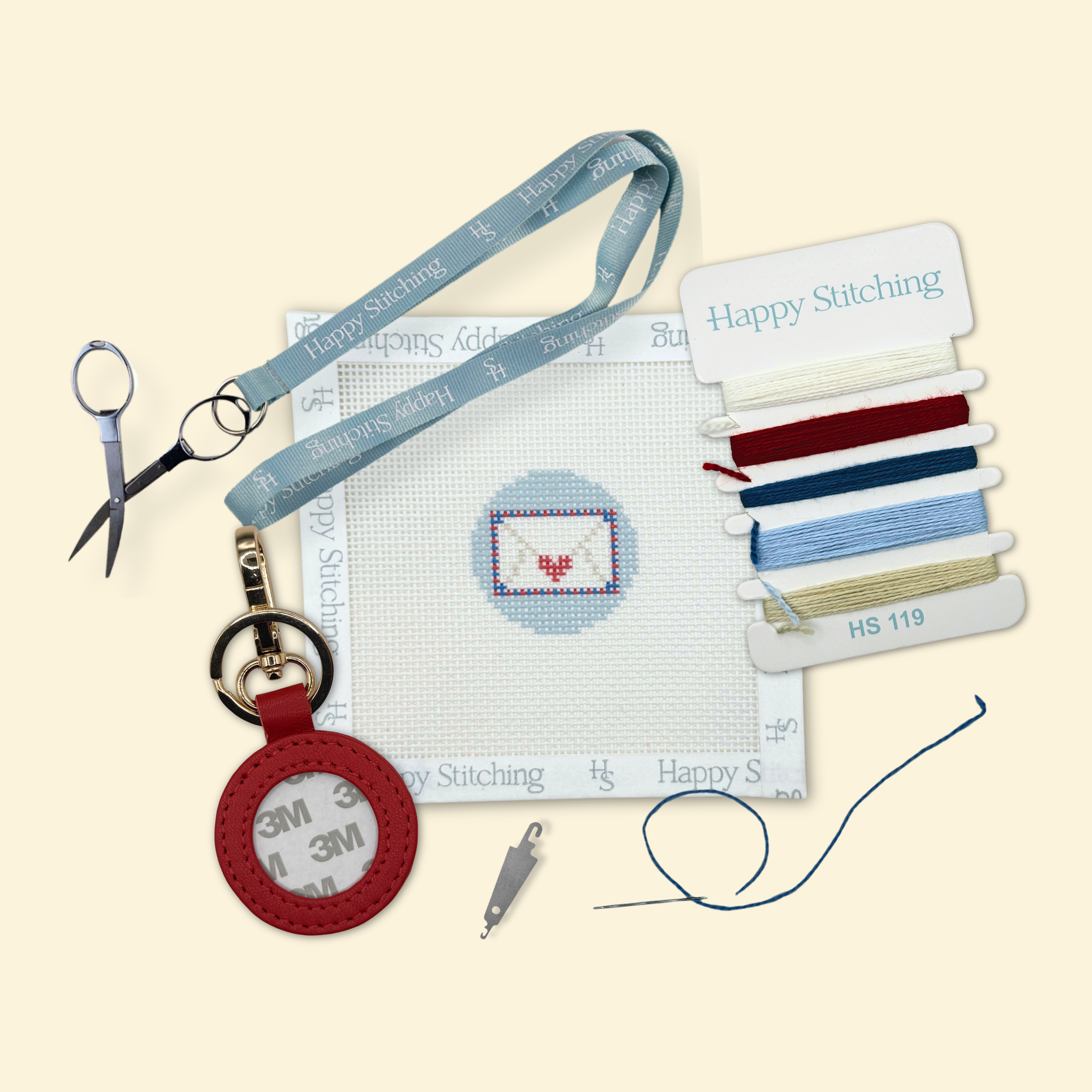 Love Letter Bag Tag/Key Fob Kit - KC Needlepoint
