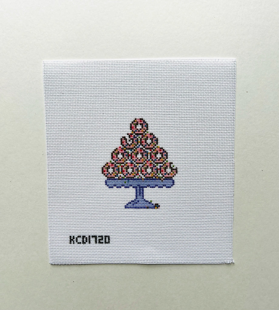 Tipsy Tower Donuts Canvas - KC Needlepoint