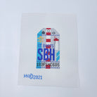 St. Barts Vintage Travel Tag Canvas - KC Needlepoint