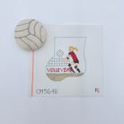 Volleyball Girl with Ball Mini Sock Canvas - KC Needlepoint