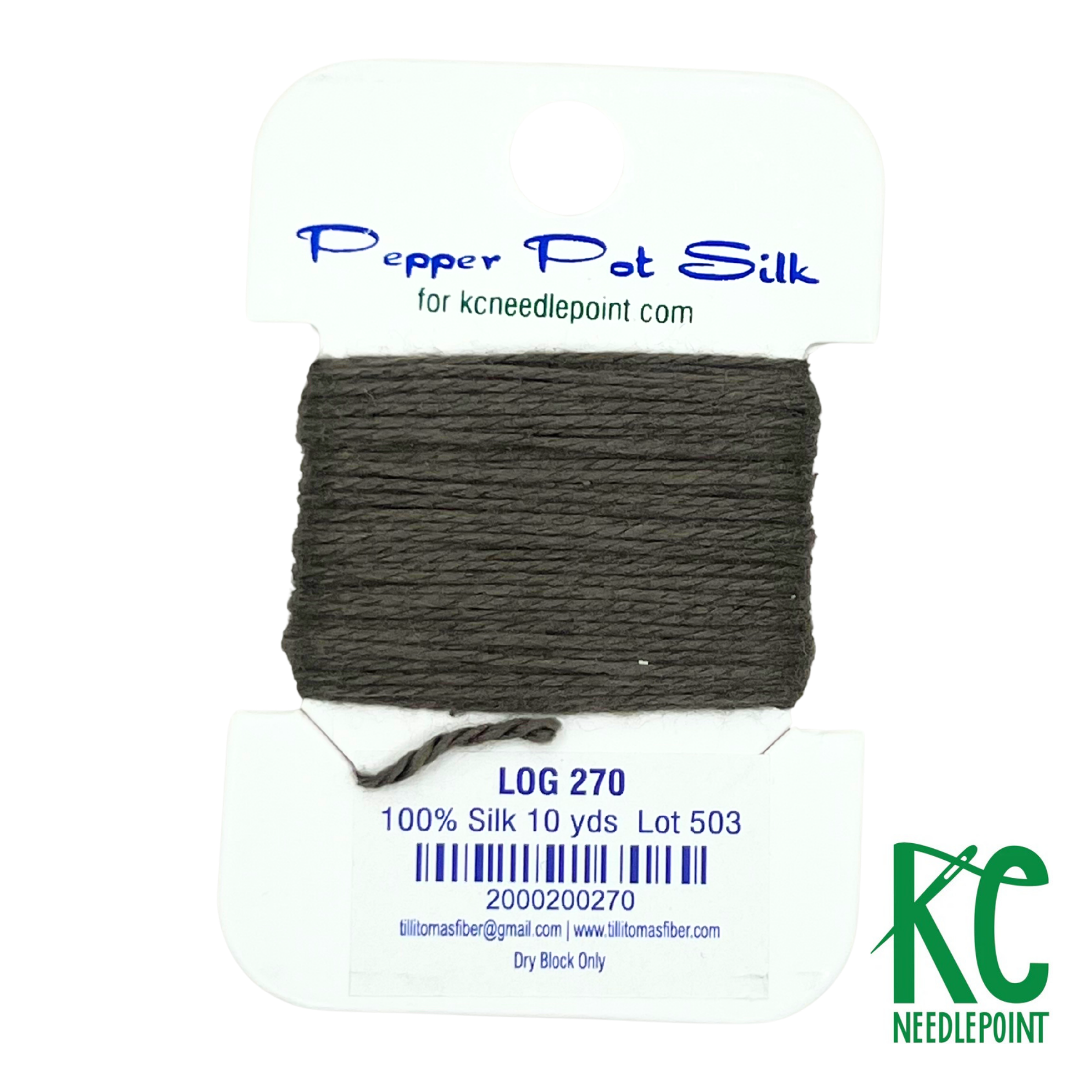 Pepper Pot Silk Card 270 Log - KC Needlepoint