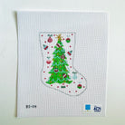 Rockin' Around the Christmas Tree Ornament Sized Stocking Canvas - KC Needlepoint