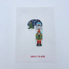 Green and Red Nutcracker Candy Cane Canvas - KC Needlepoint
