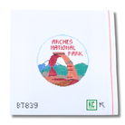 Arches National Park Travel Round Canvas - KC Needlepoint