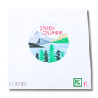British Columbia Travel Round Canvas - KC Needlepoint